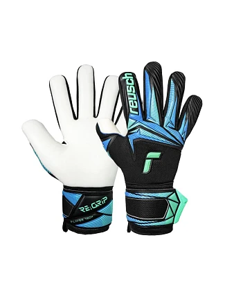Reusch Attrakt RE:GRIP NC brankárske rukavice čierno-modré 5670535 7272