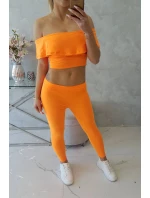 Sada s volánikmi oranžová neónová