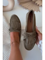 Dámské mokasíny s třásněmi zelené Janelisse