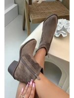Dámske členkové topánky s otvoreným podpätkom S.Barski HY61-8013 Brown Dámske členkové topánky s otvoreným podpätkom S.Barski HY61-8013 Brown