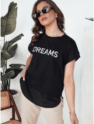 Dámske tričko DREAMY black FashionStreet RY2523