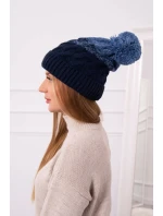 Fleecová čiapka Ilona K218 navy blue+jeans