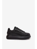 Sneakersy Damskie Z Naturalnej Skóry GOE OO2N4004 Czarne