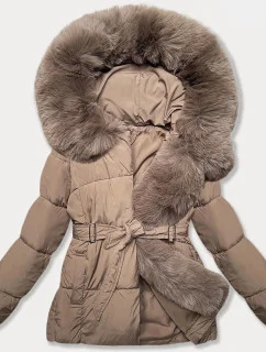 Prechodné sako s opaskom J Style tmavo béžové (16M9183-84)