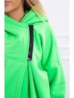Bluza z krótkim suwakiem zielony neón
