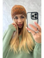 Fleecová čiapka Melisa K241 red+olive