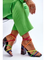 Modne Sandały Na Obcasie Multikolor Josette