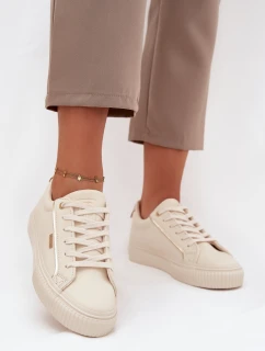 Dámske tenisky Big Star Eco Leather SS274027 Beige-Gold