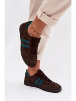 Zazoo N1068 Semišové nízke dámske tenisky Chocolate
