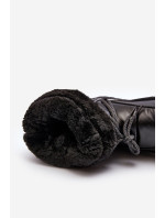 Dámske šnurovacie snehové topánky Lilara black