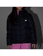 Dievčenská bunda 4F F0739 tmavočierna 4FJWSS26TDJAF0739 20S