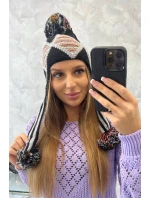 Dámska klapka na uši Eunika K322 black+grey Dámska klapka na uši Eunika K322 black+grey