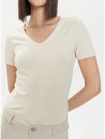 Dámske tričko slim fit 4FWSS25TTSHF1990 11S Ecru - 4F