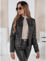 Dámska kožená bunda čierna FashionStreet TY5201 Dámska kožená bunda čierna FashionStreet TY5201
