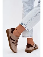 Dámske kožené semišové tenisky Zazoo N1176S2 Dark Beige Dámske kožené semišové tenisky Zazoo N1176S2 Dark Beige