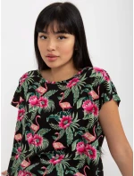 Dámska blúzka D73771R10978P čierna a zelená - FPrice