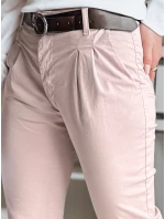 Dámske nohavice chinos s opaskom MODELA ružová FashionStreet UY2569 Dámske nohavice chinos s opaskom MODELA ružová FashionStreet UY2569