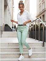 Dámske nohavice chinos s opaskom LINESKA mint FashionStreet UY2574