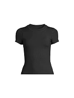 Dámske tričko CASALL Defined Rib Tee, čierne Dámske tričko CASALL Defined Rib Tee, čierne