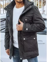 FashionStreet tmavosivá pánska zimná bunda TX4282