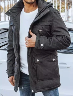 FashionStreet tmavosivá pánska zimná bunda TX4282