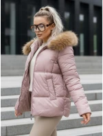 Dámska prešívaná zimná bunda SPARKLE pink FashionStreet TY5526 Dámska prešívaná zimná bunda SPARKLE pink FashionStreet TY5526