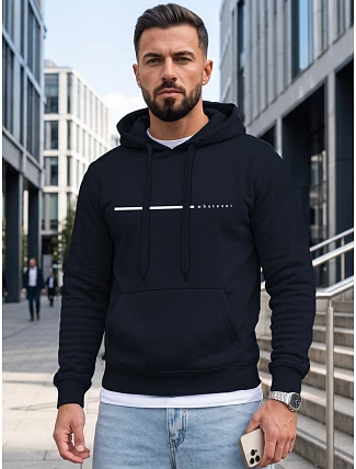 Pánska mikina s kapucňou a potlačou „WHATEVER“, tmavomodrá, FashionStreet NX5128BX Pánska mikina s kapucňou a potlačou „WHATEVER“, tmavomodrá, FashionStreet NX5128BX