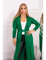 Sweter długi kardigan wiązany w talii zielony Sweter długi kardigan wiązany w talii zielony