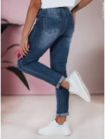 Dámske slim fit džínsy FLEXI navy blue FashionStreet UY2389 Dámske slim fit džínsy FLEXI navy blue FashionStreet UY2389
