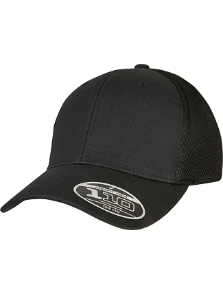 Flexfit 110RM 6-panelová truckerová čiapka „Ripstop“ 55.10RM čierna Flexfit 110RM 6-panelová truckerová čiapka „Ripstop“ 55.10RM čierna