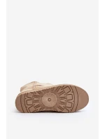 Śniegowce Damskie Cross Jeans MM2R4023C Beżowe