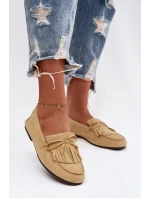 Dámské mokasíny s třásněmi Žluté Janelisse