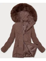 Dámska plus size zimná bunda s kapucňou S'west chocolate (B8300-14) Dámska plus size zimná bunda s kapucňou S'west chocolate (B8300-14)