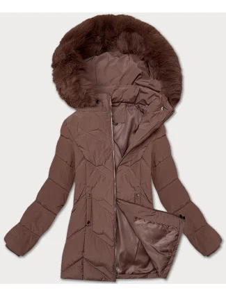 Dámska plus size zimná bunda s kapucňou S'west chocolate (B8300-14) Dámska plus size zimná bunda s kapucňou S'west chocolate (B8300-14)