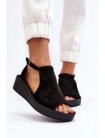 Zazoo 2914 Dámske semišové sandále Black Zazoo 2914 Dámske semišové sandále Black
