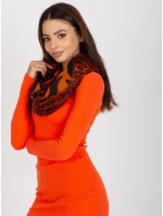 Dámsky tunelový šál AT KM S 6162 gaštanový