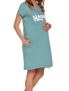 Dámska tehotenská nočná košeľa TCB.9504 zelená - Lekár Nap