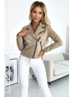 Dámska bunda 481-1 svetlohnedá - Numoco basic
