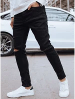 Pánske čierne džínsové nohavice FashionStreet UX4262