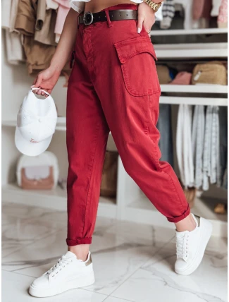 Dámske bordové nohavice GOTRENDI FashionStreet UY2526 Dámske bordové nohavice GOTRENDI FashionStreet UY2526