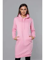 Svetloružová dlhá tepláková mikina (YS10005-20)