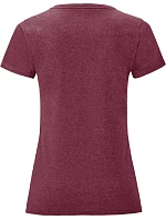 Fruit of the Loom Lady-Fit Iconic 150 T Dámske tričko 16.1432 melírovaná bordová