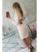 Handrové šaty púdrovo ružové