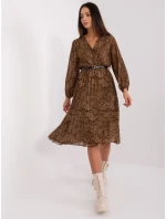 Šaty DHJ SK 10536N 3.31X hnedá Šaty DHJ SK 10536N 3.31X hnedá
