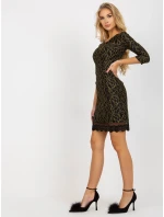 Dámske šaty LK SK 506068 čierne a zlaté