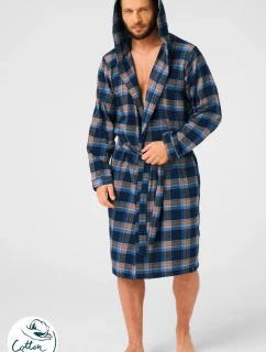 Pánsky župan MGL 431 Modrý s hnedou - KEY