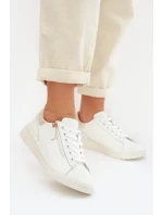 Kožené dámské polobotky se zipem Bíloblaté Dorothea