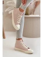 Dámske zateplené tenisky z eko kože Pink Big Star Dámske zateplené tenisky z eko kože Pink Big Star