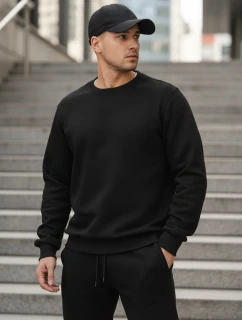 Pánska čierna mikina FashionStreet BX5915