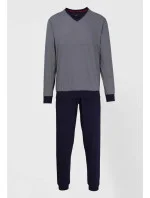 Pánske pyžamo 56002 4008 tm. modrá-vzor - Bugatti Pánske pyžamo 56002 4008 tm. modrá-vzor - Bugatti